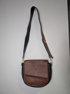 Ginger & Smart Leather Handbag Two-Tone Brown and Black - Image 3