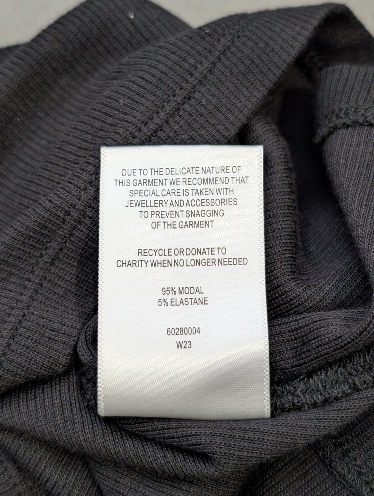 Witchery Ribbed Mock Neck Long Sleeve Top - Black Size M - Image 4