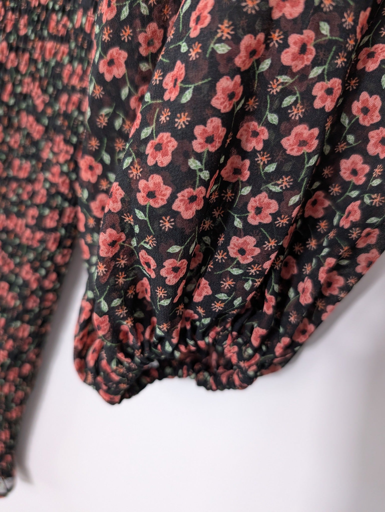 C/MEO Collective Floral Smocked Mini Dress Size XS - Image 3