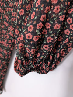 C/MEO Collective Floral Smocked Mini Dress Size XS - Image 3