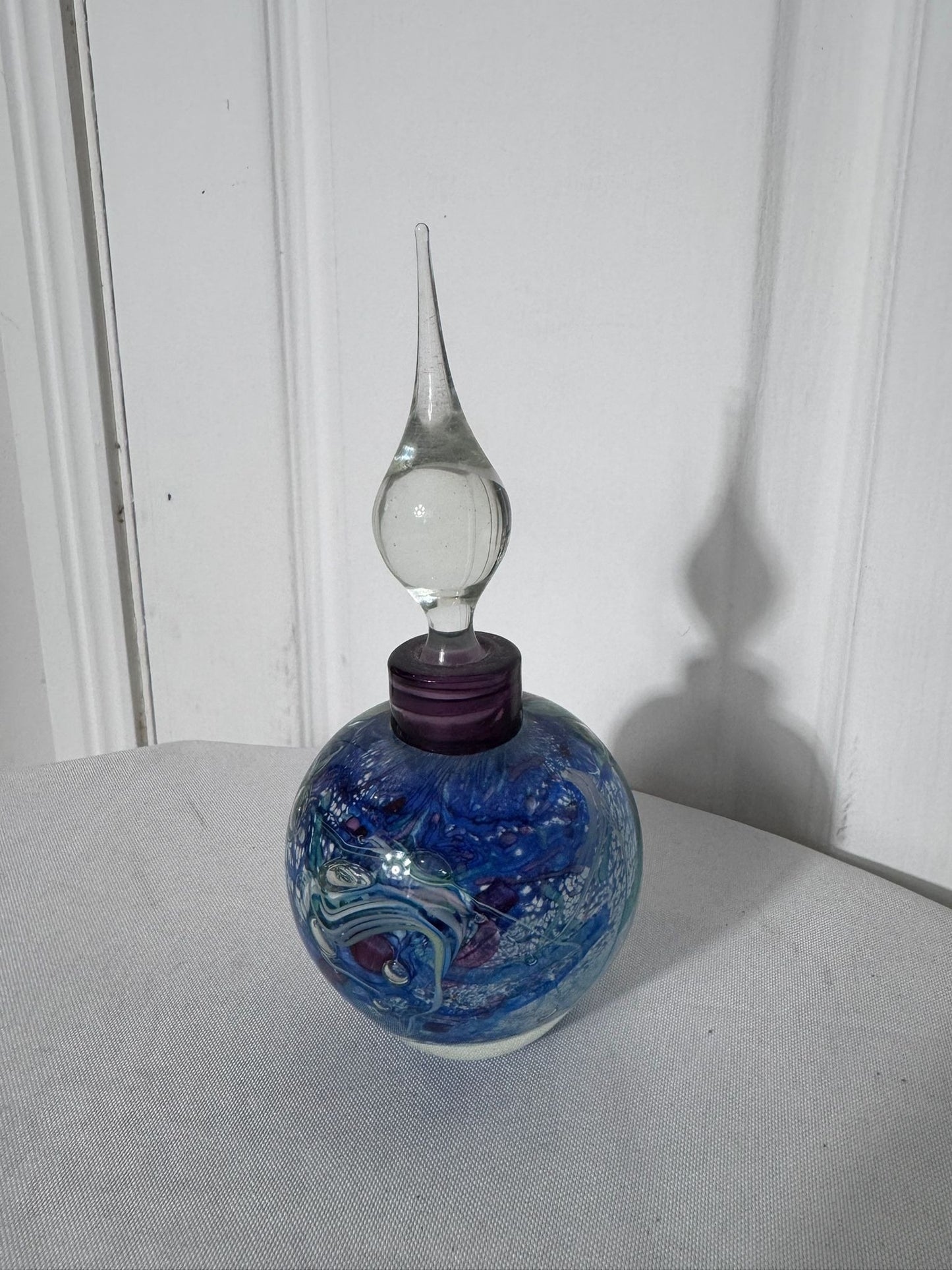Ogishi Mizuno Studio Glass Perfume Bottle Art Glass Signed Murano Style  - Image 3
