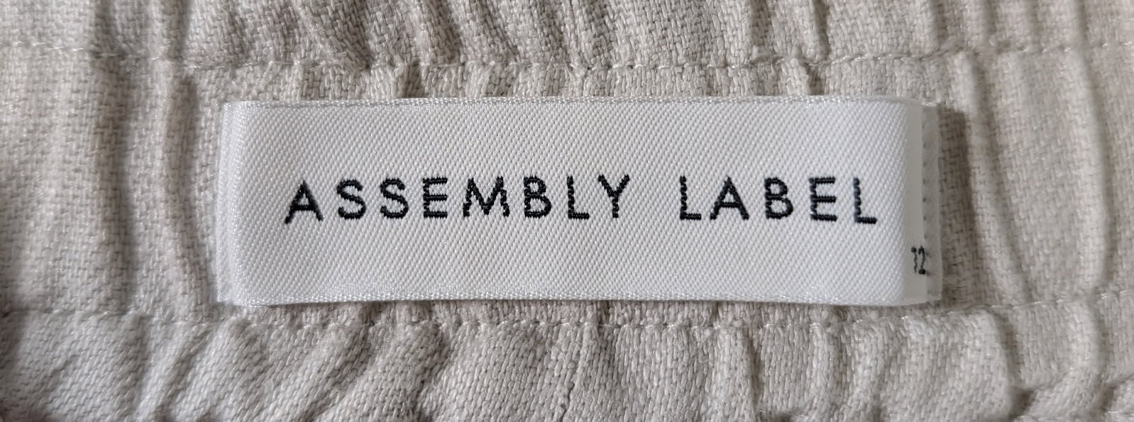Assembly Label 100% Linen Drawstring Shorts - Beige Women's Size 12 - Image 3