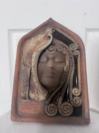 Zenkali Ceramics Wall Plaque Sculpture Mask Face Pottery Australian Studio - Image 3