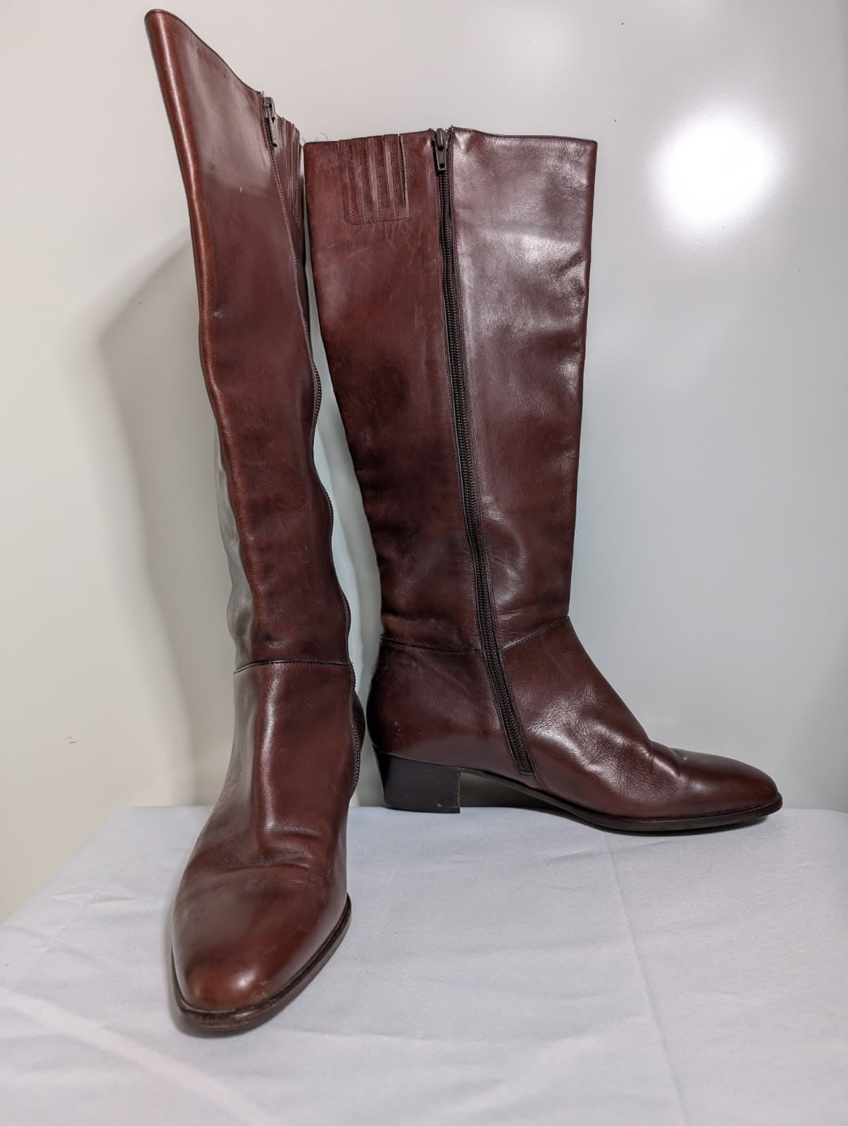 Bally Italian Leather Knee High Boots Brown Size 9M - Image 4