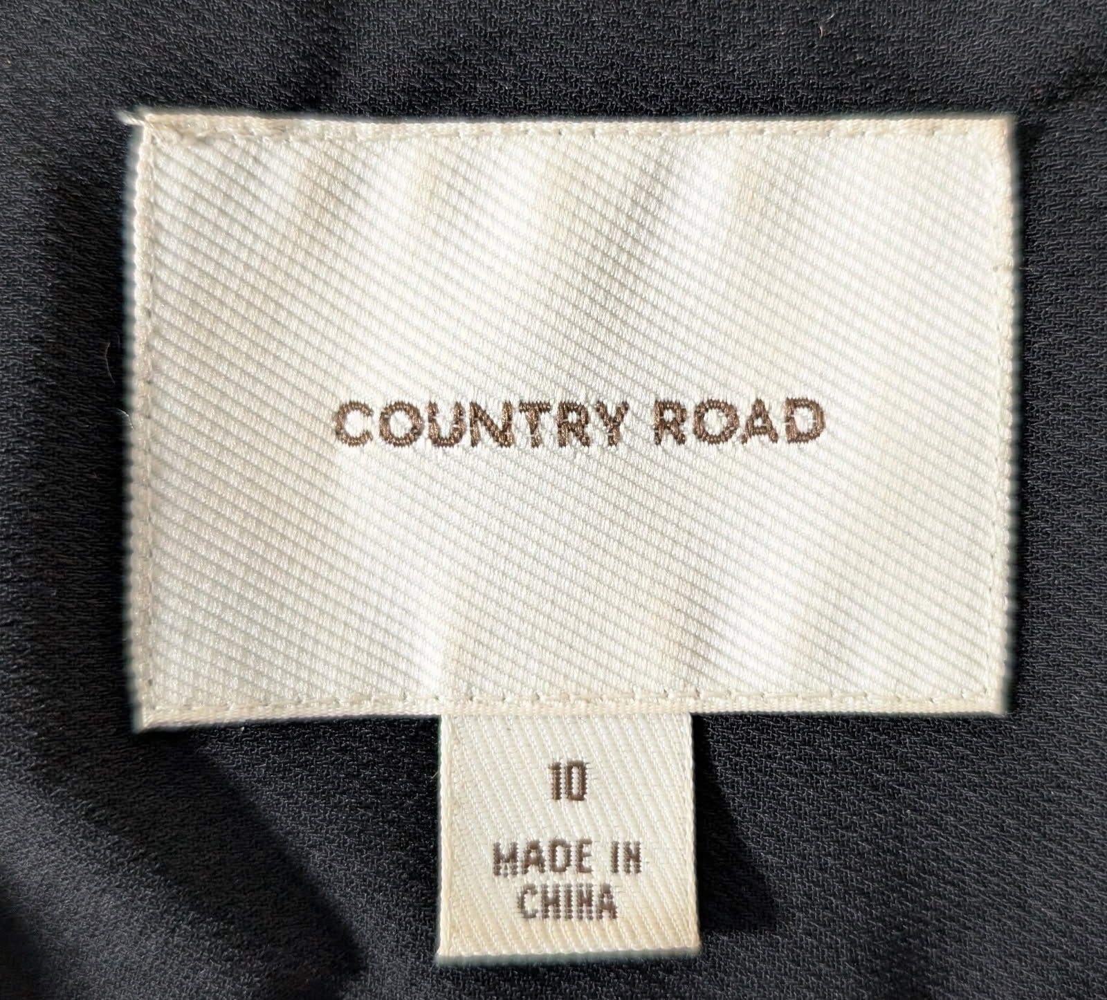Country Road Black Lightweight Tie-Front Biker Jacket - Size 10 - Image 3