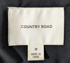 Country Road Black Lightweight Tie-Front Biker Jacket - Size 10 - Image 3