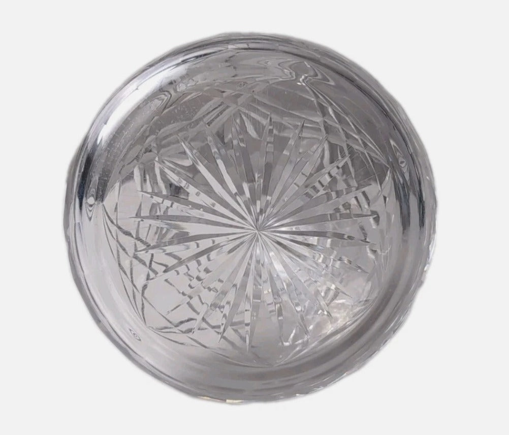 Vintage Cut Crystal Glass Decanter - Hobstar & Pinwheel Pattern - Image 5