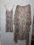 Zimmermann Floral Silk Slip Dress and Duster Robe Set Pink Size 0 - Image 3