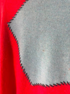 Zaket & Plover Colorblock Turtleneck Sweater Red and Teal Size M - Image 2
