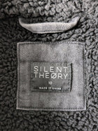 Silent Theory Black Denim Sherpa Jacket - Women's Size 10 - Image 3