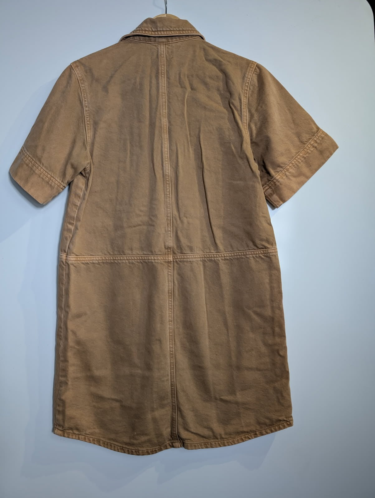 JAG Women's Denim Shirt Dress Tan Size S - Image 4