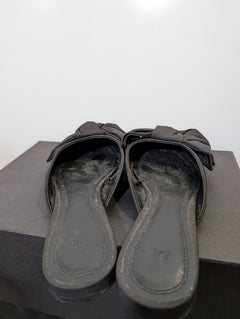 H&M Satin Bow Pointed Mules Black EU 38 - Image 3