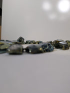 Chunky Metallic Hematite or Pyrite Nugget Statement Necklace - Image 3