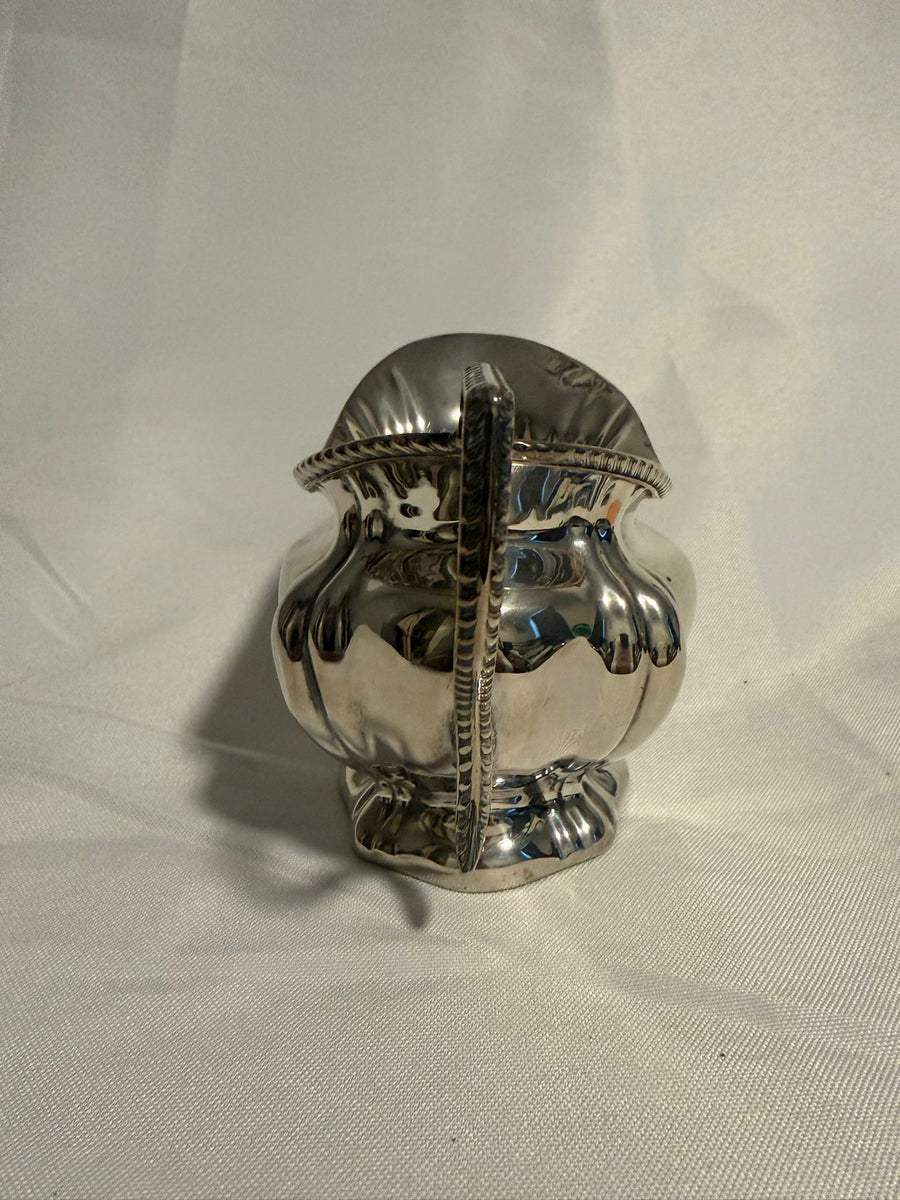 Vintage Silver Plated Creamer Pitcher Scalloped Design - Image 3