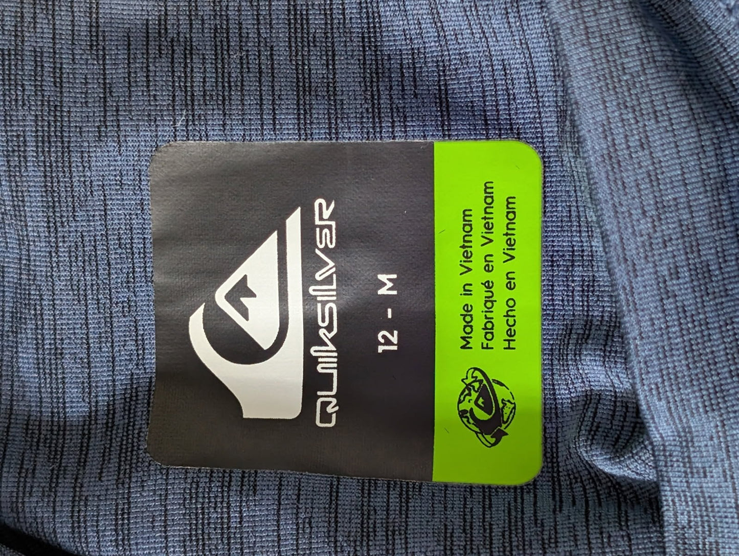 Quiksilver UPF 50+ Performance Rash Guard - Blue Athletic Shirt Size 12 - Image 3