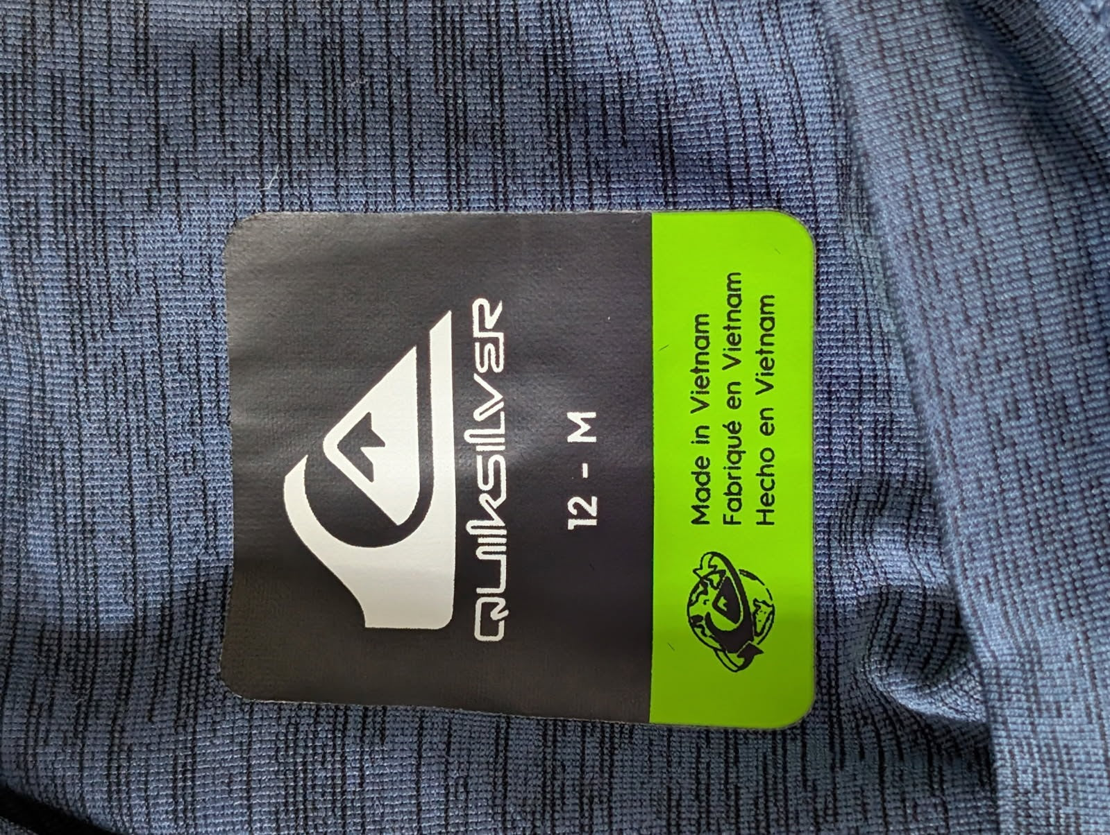 Quiksilver UPF 50+ Performance Rash Guard - Blue Athletic Shirt Size 12 - Image 3