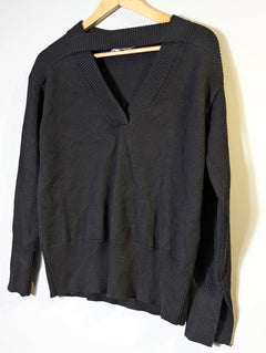 Witchery Merino Wool Ribbed Knit Sweater Black Size XS - Image 1