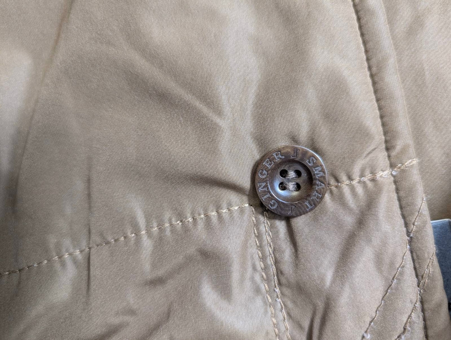 Ginger & Smart Quilted Long Coat - Brown Size S - Image 3