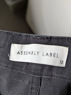 Assembly Label Wide-Leg Cropped Trousers Black Women's Size 12 - Image 3