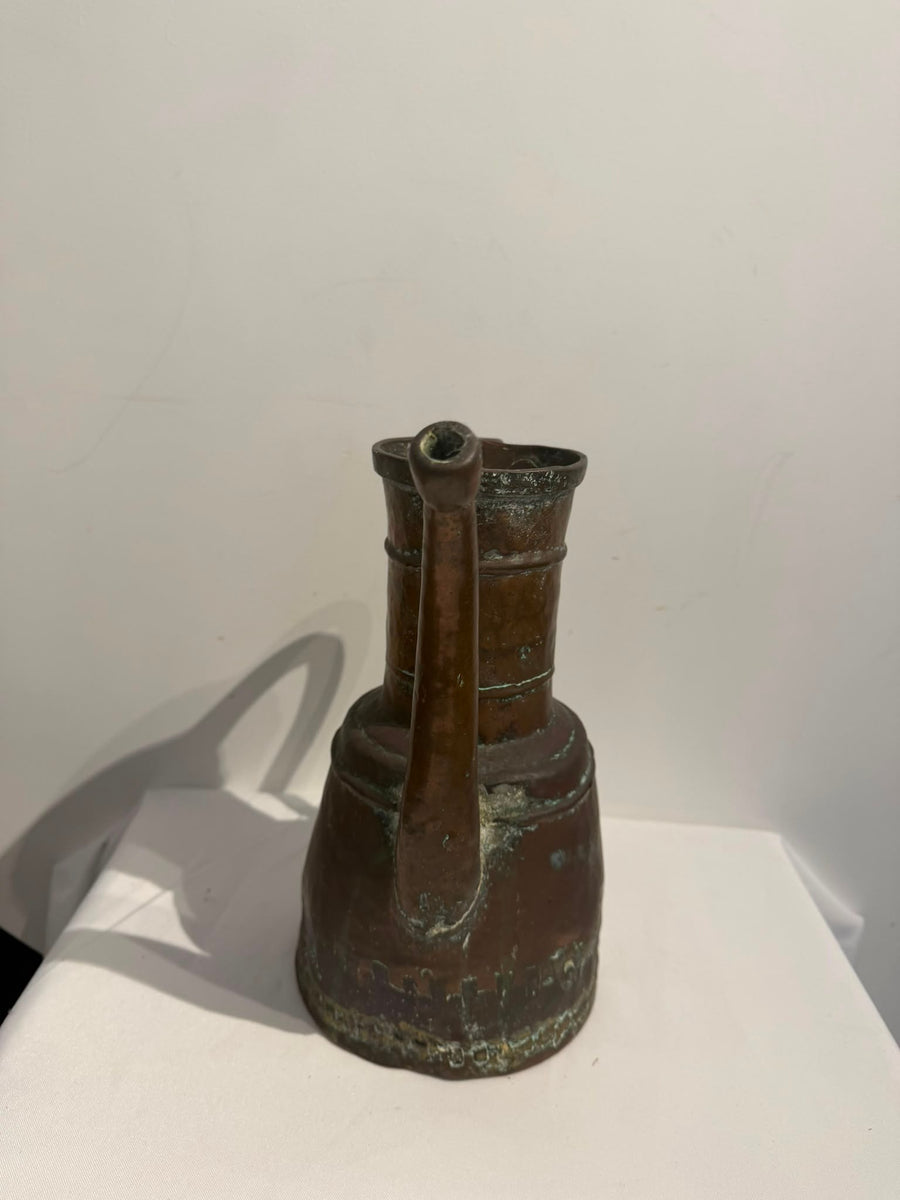 Vintage Hand-Hammered Copper Ewer Water Pitcher Middle Eastern Metalware - Image 3