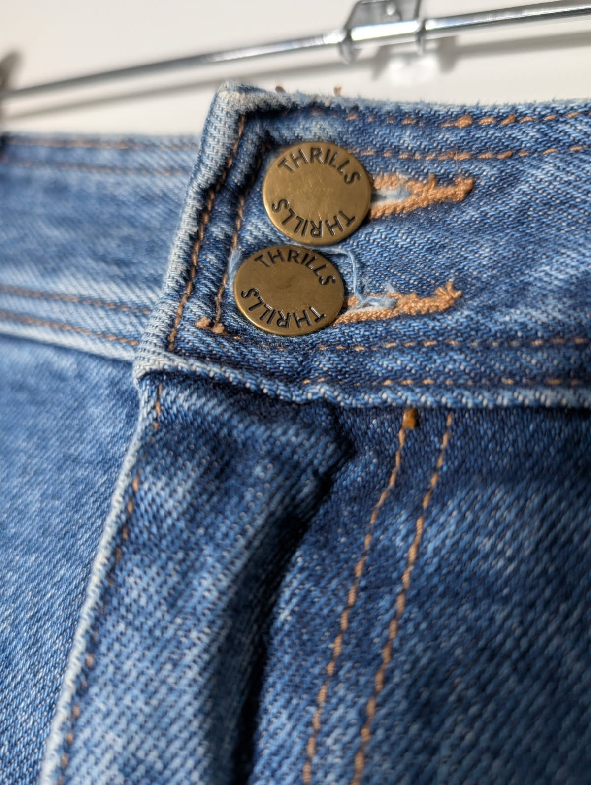 Thrills Wide Leg Denim Jeans Blue Women's AU 14 - Image 3