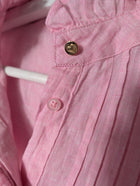 Alessandra Linen Ruffle Detail Blouse Pink Size S - Image 3
