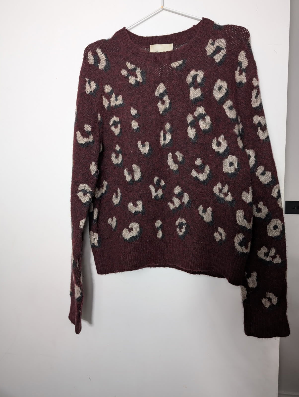 3.1 Phillip Lim Leopard Print Wool Yak Blend Sweater - Size S - Image 1
