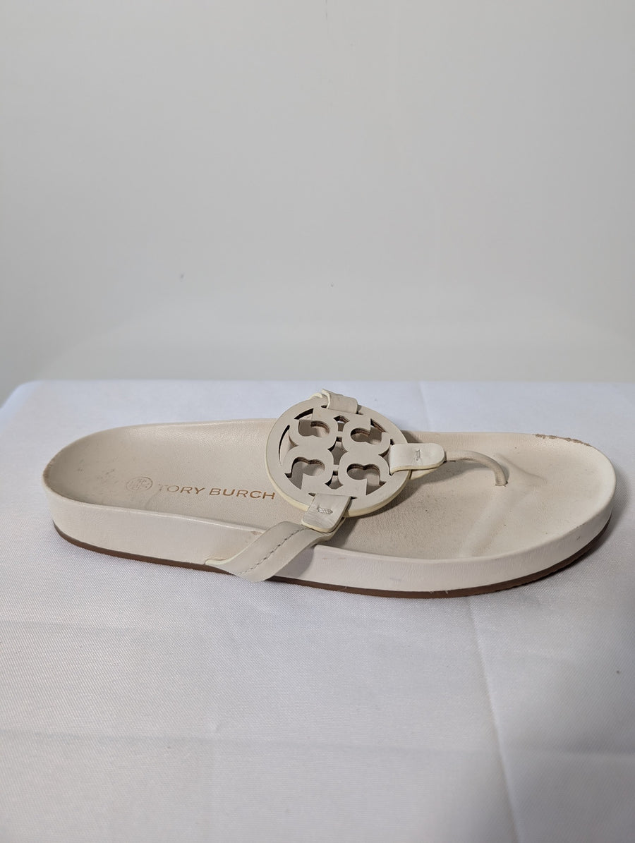 Tory Burch Miller Cloud Sandals Cream Women's US 10 - Image 3