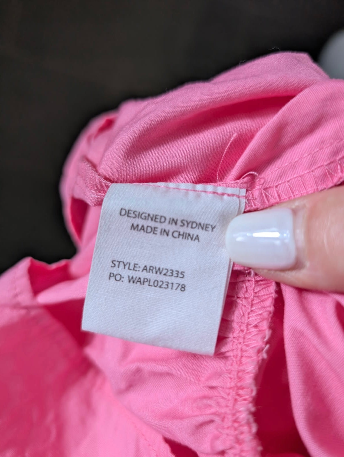 AERE Pink Organic Cotton Poplin Smock Dress - Size 12 - Image 4