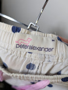 Peter Alexander Women's Polka Dot Pajama Set White & Navy Size M - Image 3