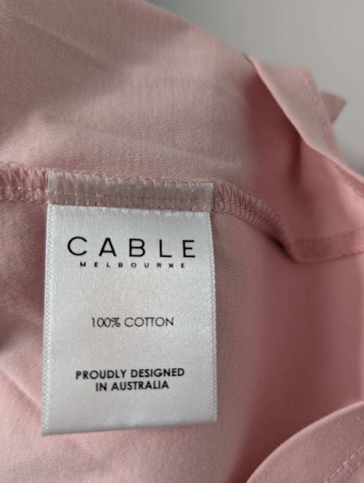 Cable Melbourne Rolled Sleeve T-Shirt Pink Size 14 - Image 3