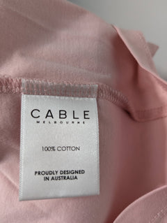 Cable Melbourne Rolled Sleeve T-Shirt Pink Size 14 - Image 3