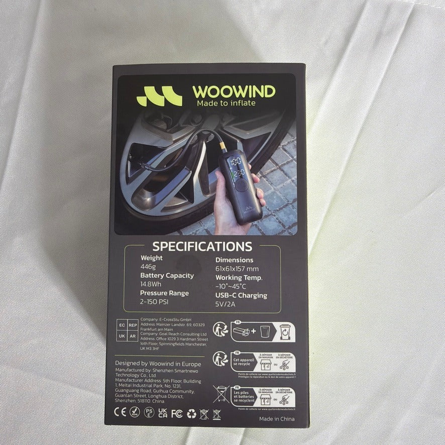 Woowind LP1 Portable Smart Tire Inflator - Cordless Electric Air Pump - Image 3