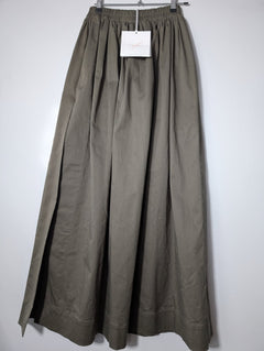 Piece of White Elastic Waist Maxi Skirt Olive Green One Size - Image 3
