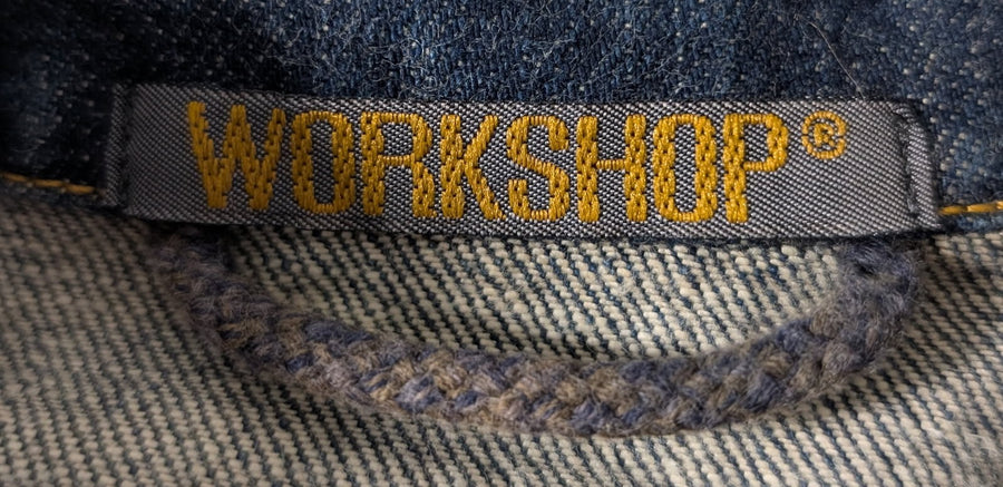 Workshop Denim Jacket - Classic Dark Blue Jean Jacket Size S - Image 3