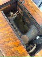 Antique Singer Treadle Sewing Machine Cabinet - Decorative Wood Table - Image 4