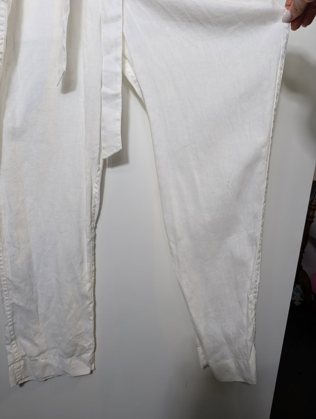 Assembly Label Linen Utility Jumpsuit - White Size 8 - Image 3