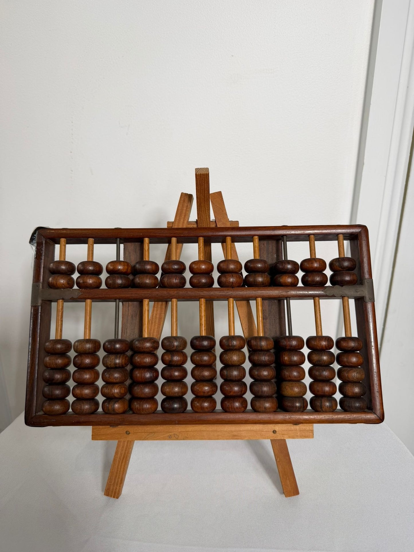 Vintage Wooden Abacus Counting Frame Calculator - Image 3