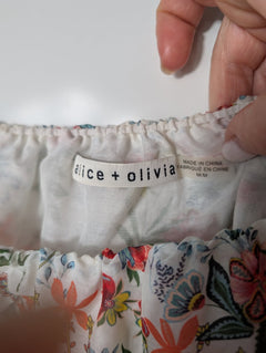 Alice + Olivia Floral Puff Sleeve Crop Top Size M - Image 3