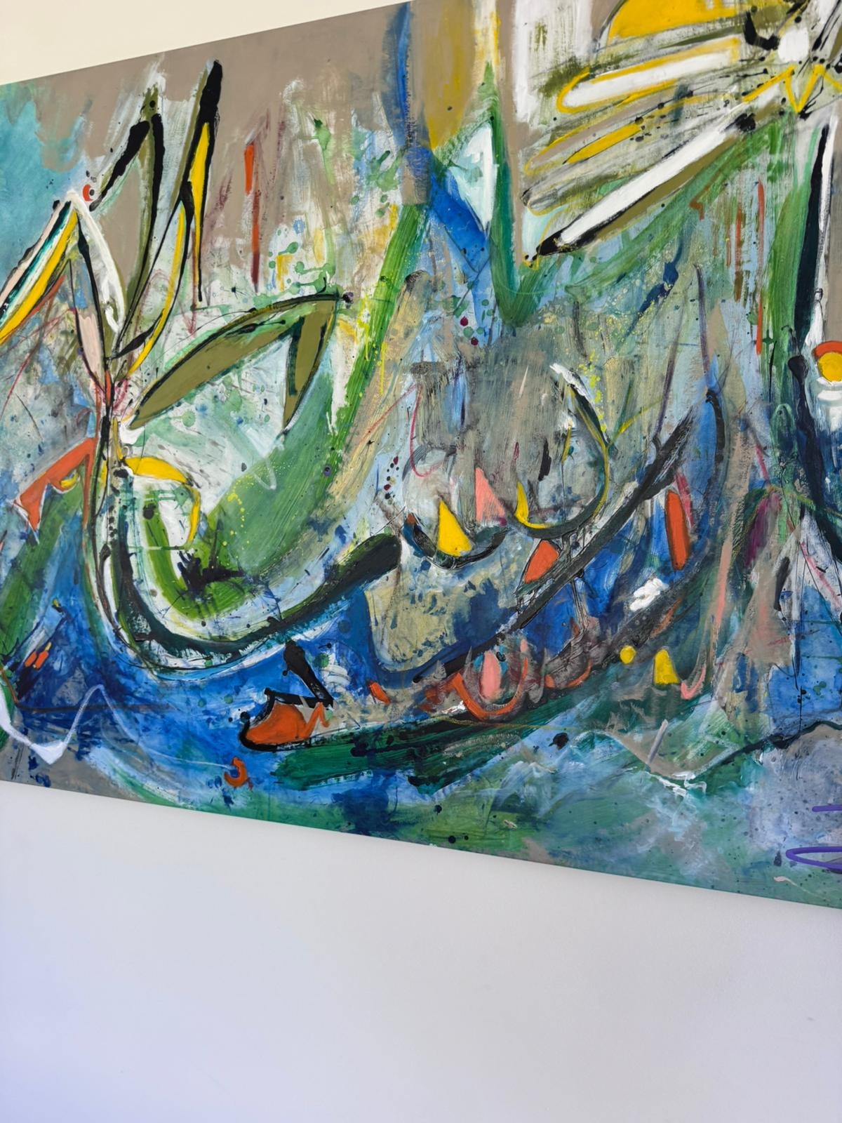 Zoe Ellenberg Original Abstract Expressionist Painting - Large-Scale Statement Canvas - Image 8