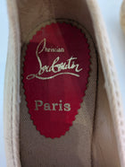 Christian Louboutin Canvas Wedge Espadrilles - Beige Mary Jane Heels - Image 3