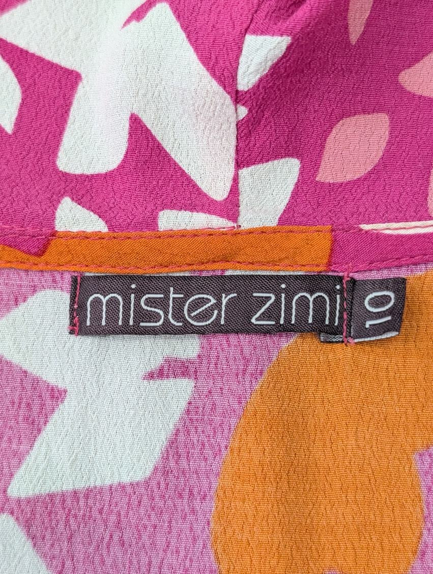 Mister Zimi Floral High-Low Dress - Pink & Orange Size 10 - Image 3