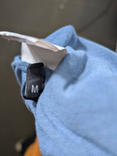 B.yu Silk Blend Oversized Blouse Blue Size M - Image 3