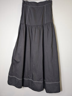 Posse Tiered Maxi Skirt Black Contrast Stitching Size M - Image 4