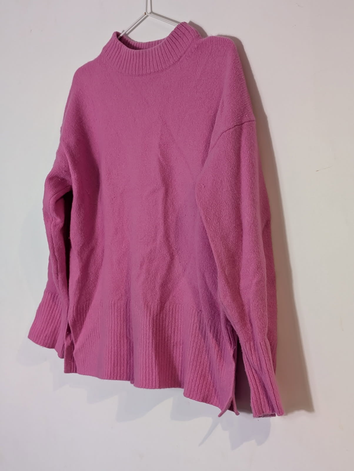 Country Road Pink 100% Wool Mock Neck Sweater - Women's Size M - Image 3