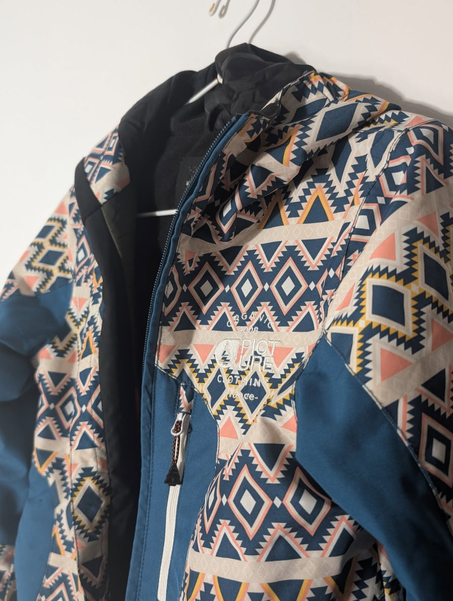 Picture Organic Clothing Ski Jacket - Girls Size 12 Geometric Pattern - Image 3