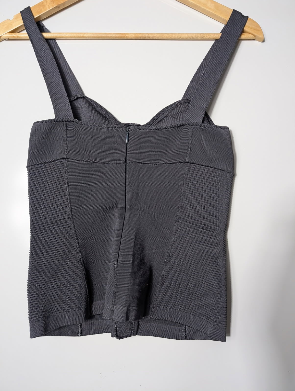 Proenza Schouler Bandage Corset Tank Top - Dark Grey Size 4 - Image 4