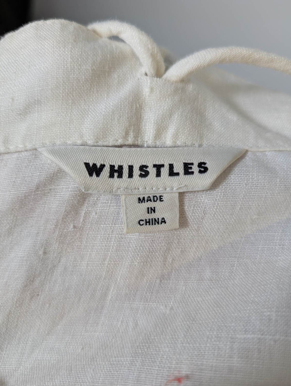 Whistles Linen Blend High Neck Tank Top White Women's UK 10 - Image 4