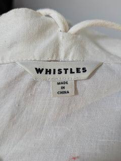 Whistles Linen Blend High Neck Tank Top White Women's UK 10 - Image 4