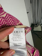 Cecilie Copenhagen Keffiyeh Print Blouse Pink & Cream Size M - Image 3